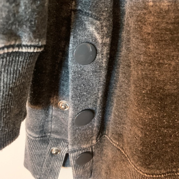 Torrid Size 00 French Terry Button Tunic Hoodie Gray - Picture 2 of 9